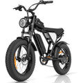 Black electric bike on a white background